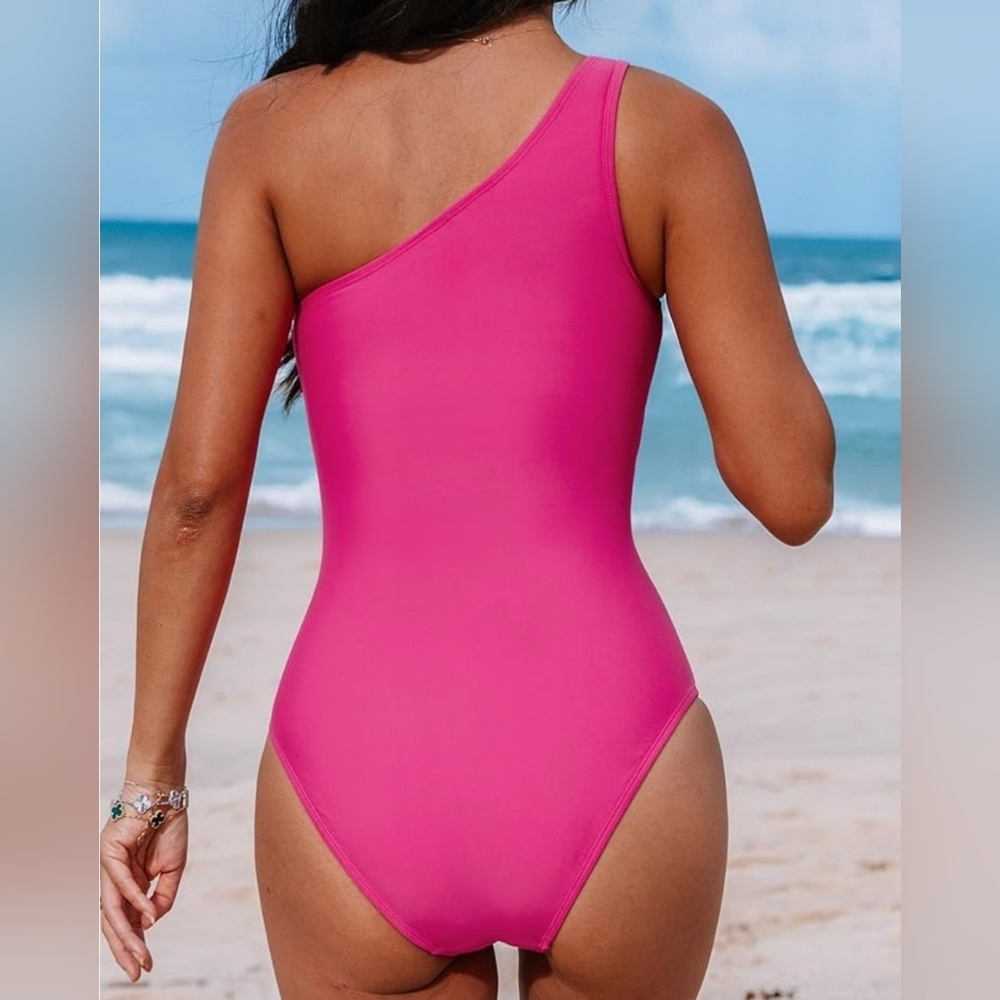 NWT One Shoulder Black Swimsuit | Size: XL - Picture 10 of 11